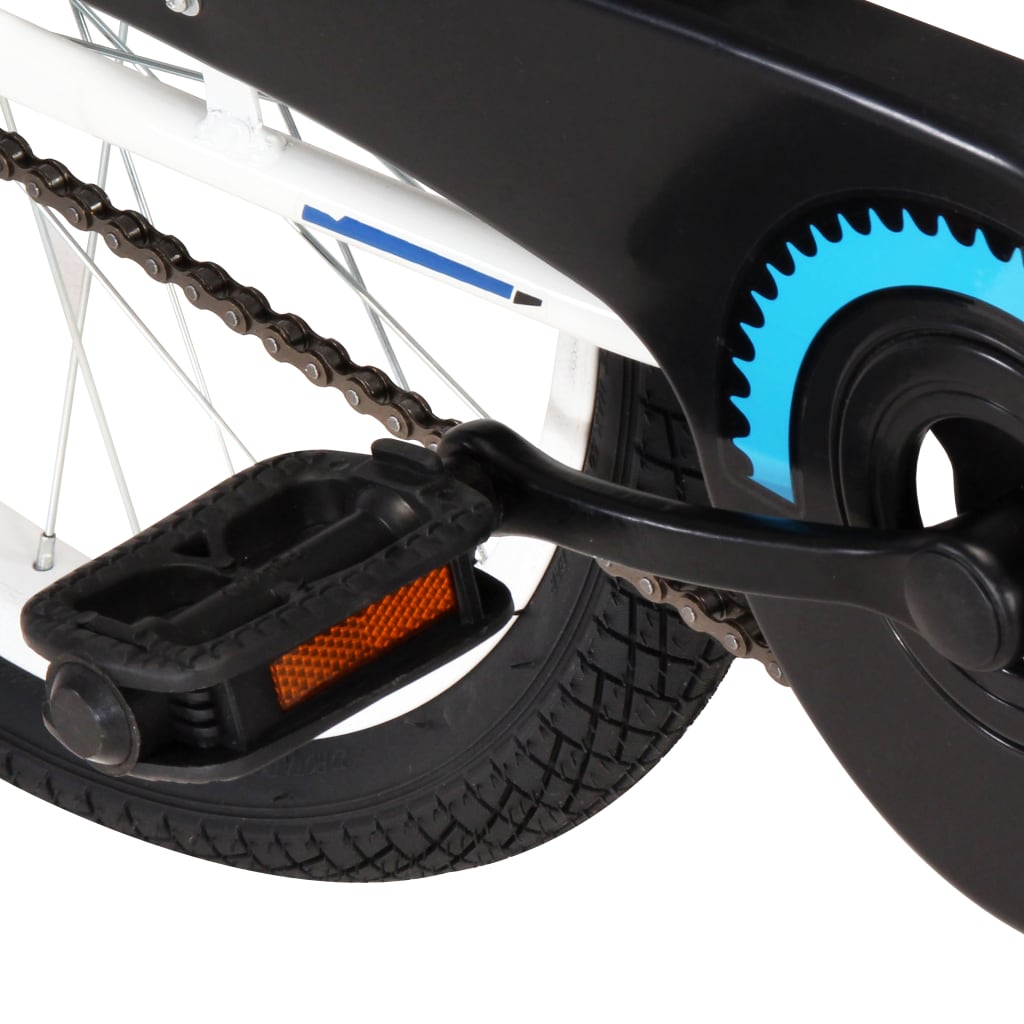 Kinderfahrrad 18 Zoll Blau und Weiß