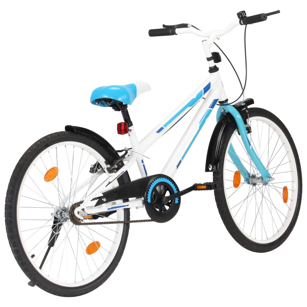 Kinderfahrrad 24 Zoll Blau und Weiß