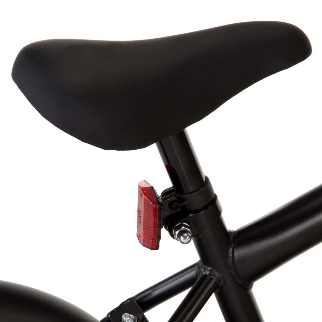 Kinderfahrrad mit Frontgepäckträger 14 Zoll Schwarz und Orange
