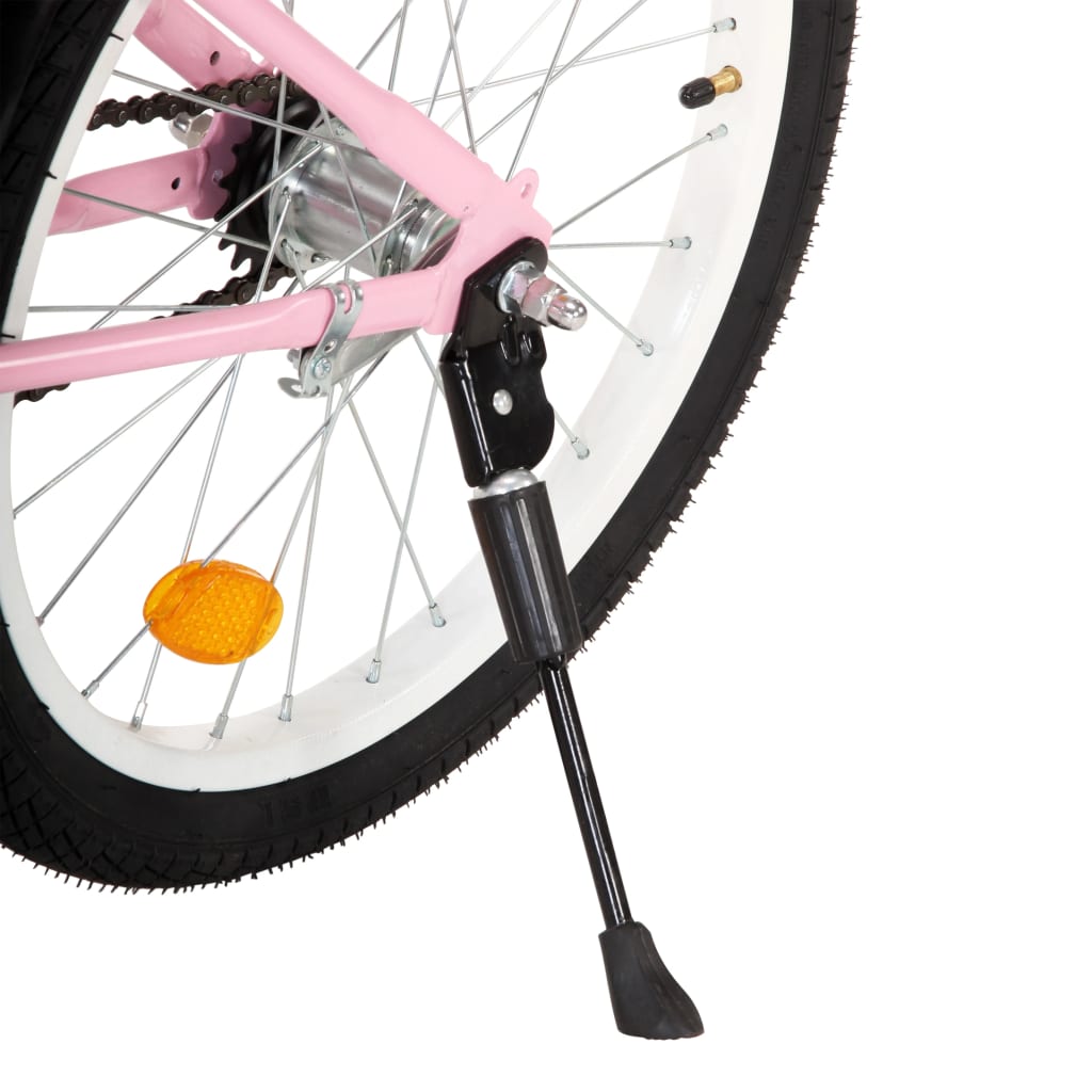 Kinderfahrrad mit Frontgepäckträger 20 Zoll Rosa und Schwarz