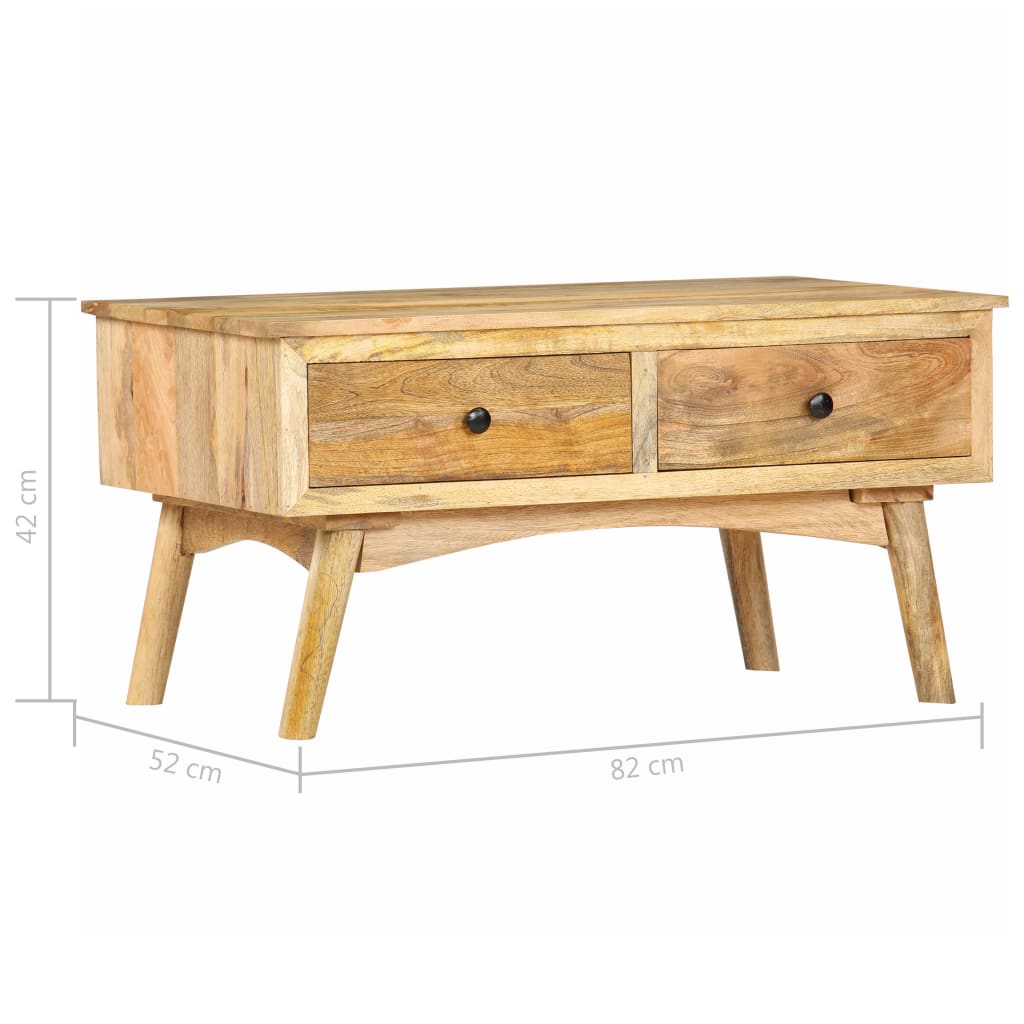 Couchtisch 82 x 52 x 42 cm Massivholz Mango