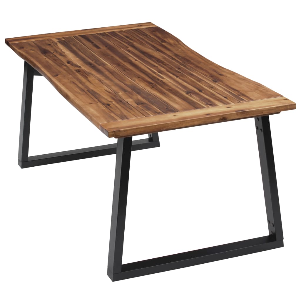 Table à manger en bois massif d'acacia 180 x 90 cm