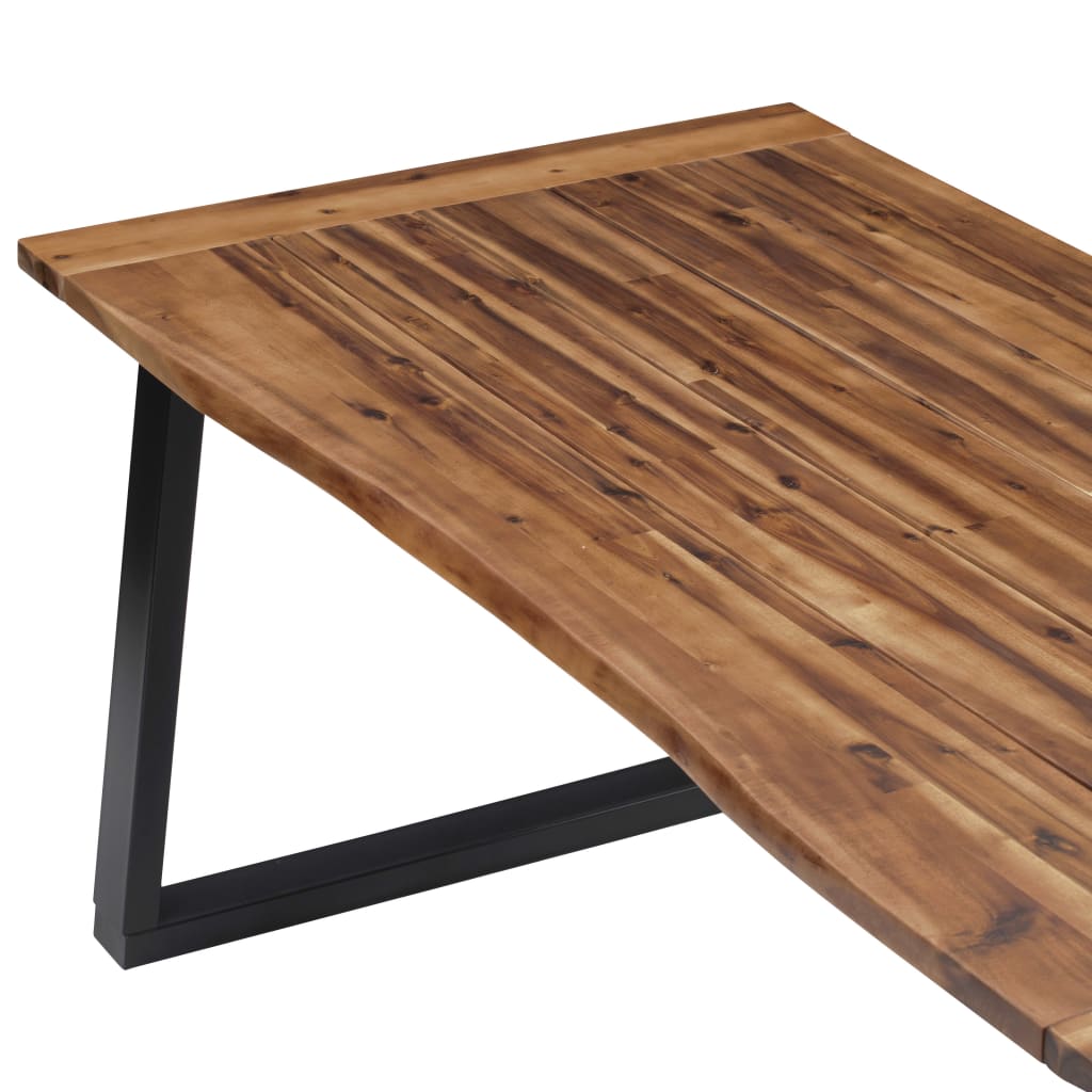 Table à manger en bois massif d'acacia 180 x 90 cm