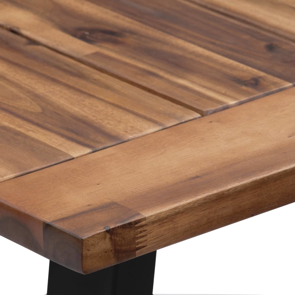Table à manger en bois massif d'acacia 180 x 90 cm