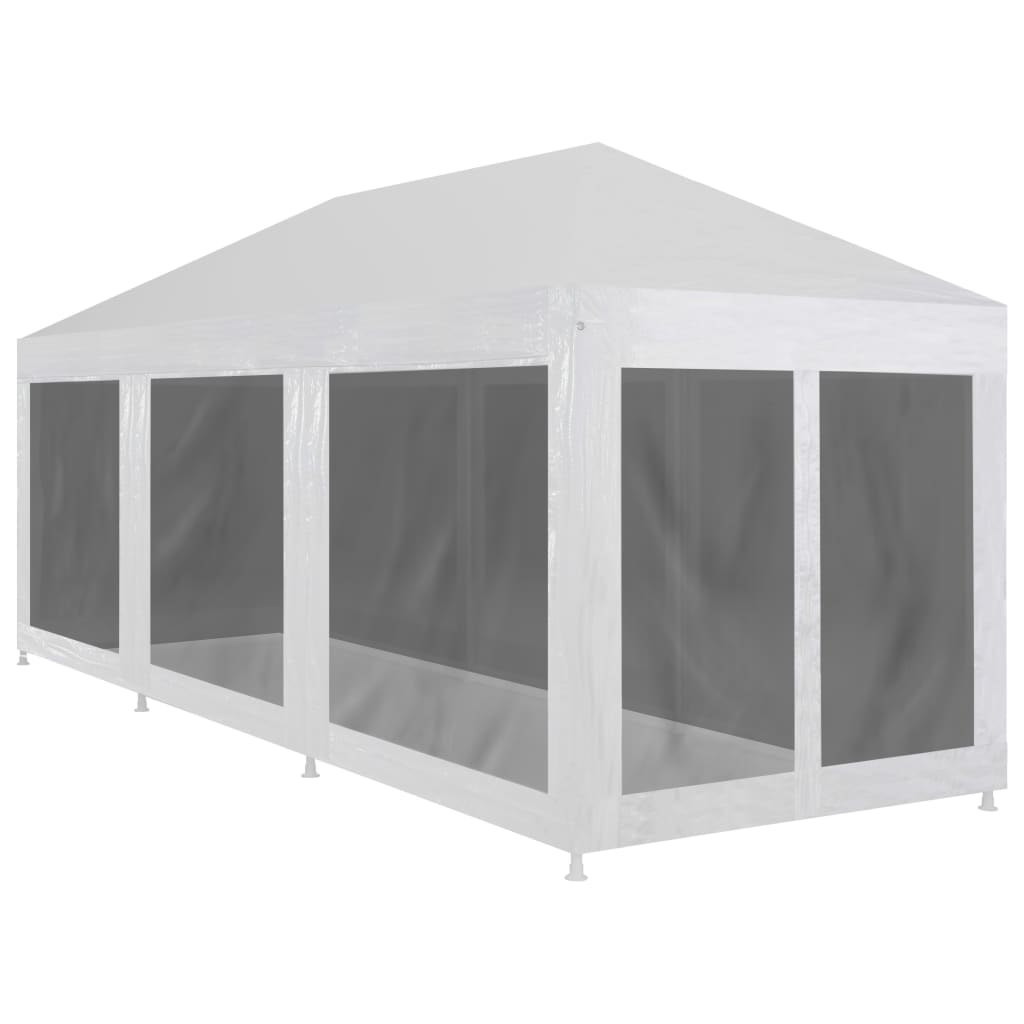 Tente de réception avec 8 parois latérales en filet 9x3 m