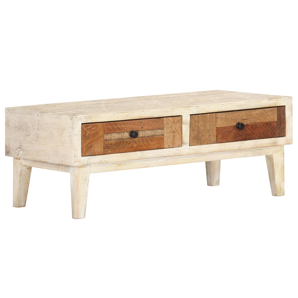 Couchtisch 90x50x35 cm Altholz Massiv