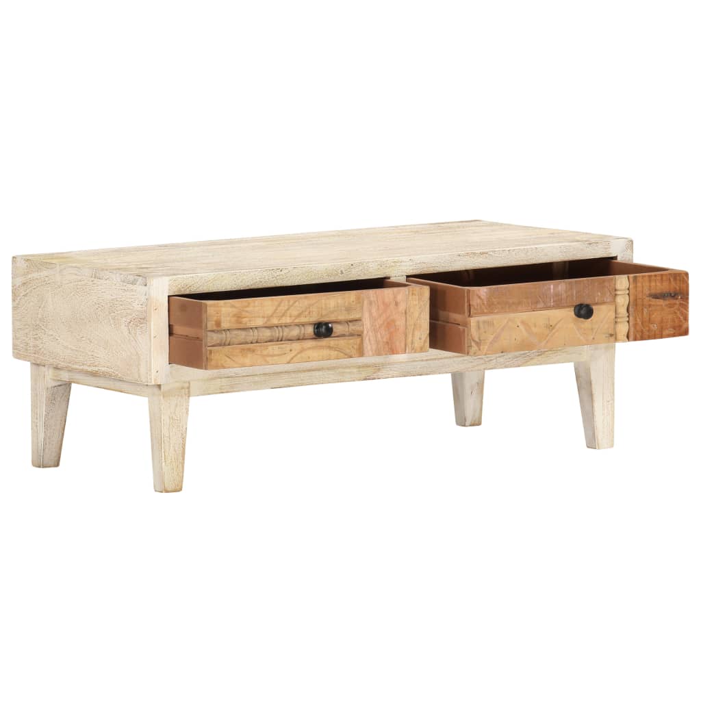 Couchtisch 90x50x35 cm Altholz Massiv