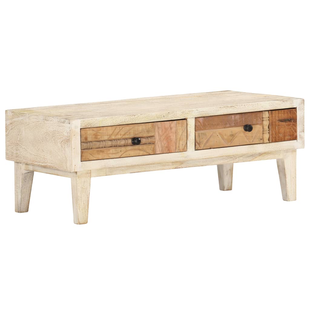 Couchtisch 90x50x35 cm Altholz Massiv