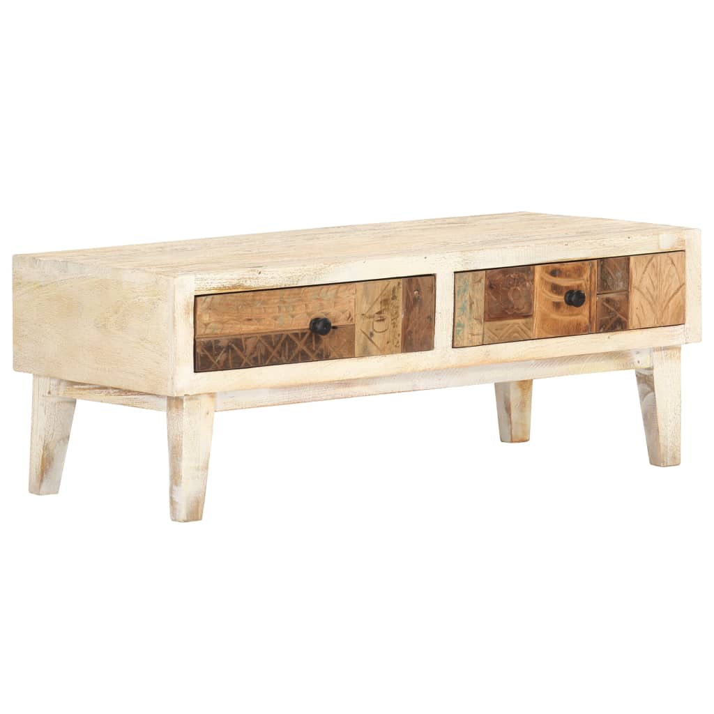 Couchtisch 90x50x35 cm Altholz Massiv