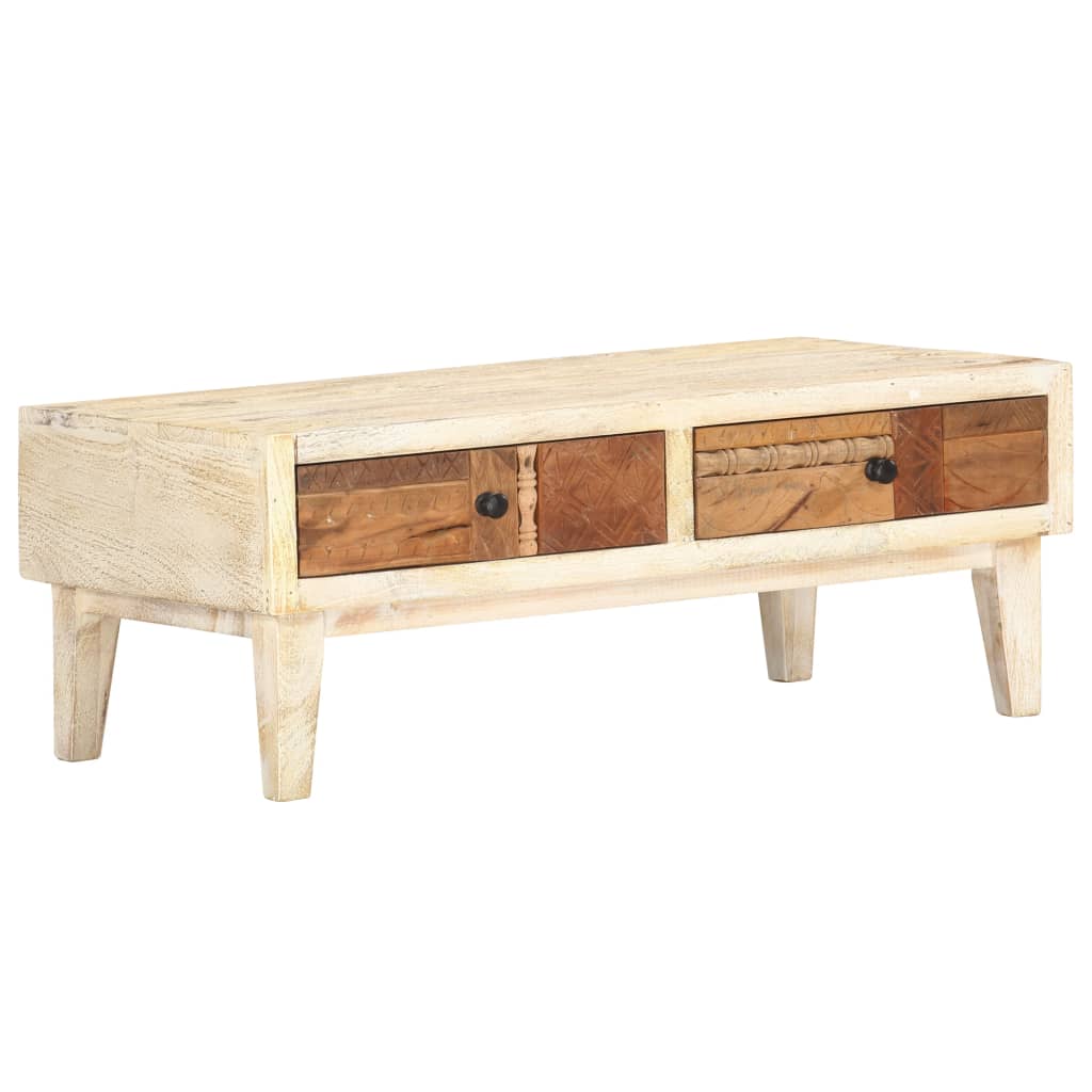 Couchtisch 90x50x35 cm Altholz Massiv