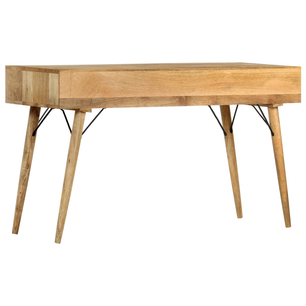 Schreibtisch mit Schubladen 130 x 50 x 80 cm Massivholz Mango