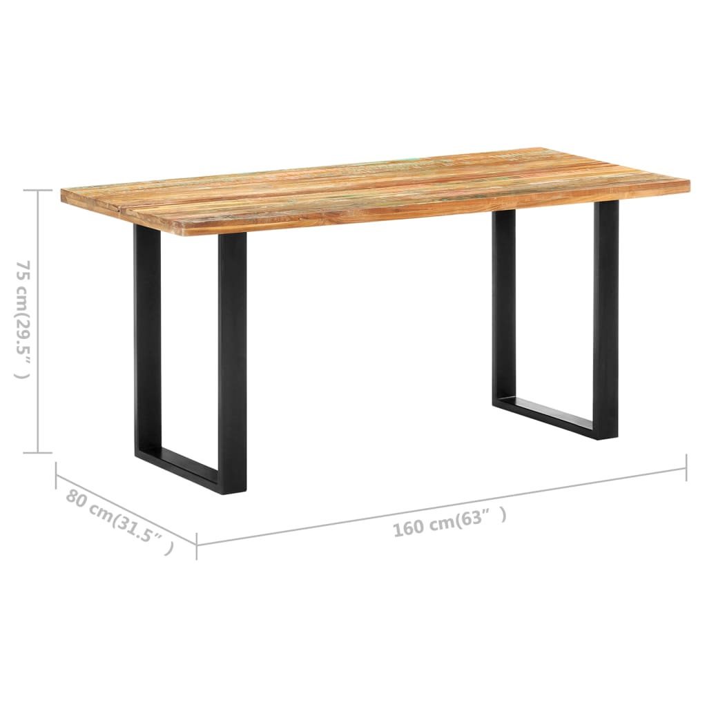 Esstisch 160x80x75 cm Altholz Massiv