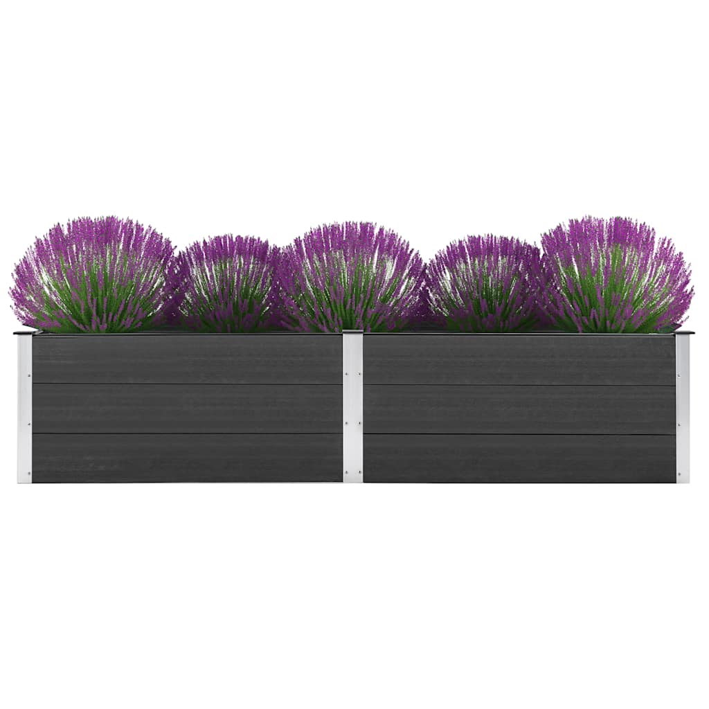 Garden Raised Bed 250 x 50 x 54 cm WPC Grey