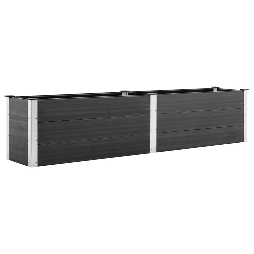Garden Raised Bed 250 x 50 x 54 cm WPC Grey