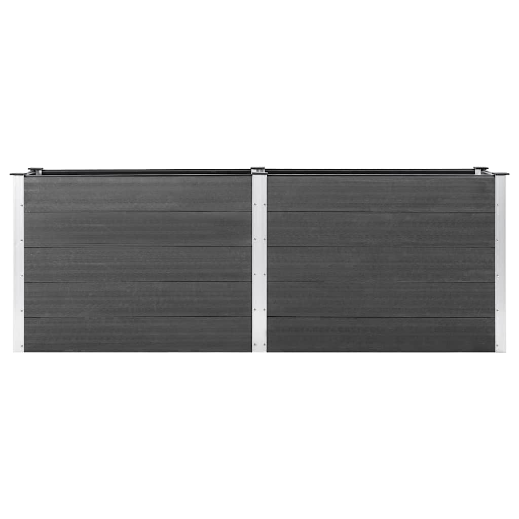 Garden Raised Bed 250 x 50 x 91 cm WPC Grey