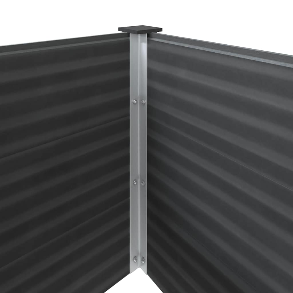 Garden Raised Bed 250 x 50 x 91 cm WPC Grey
