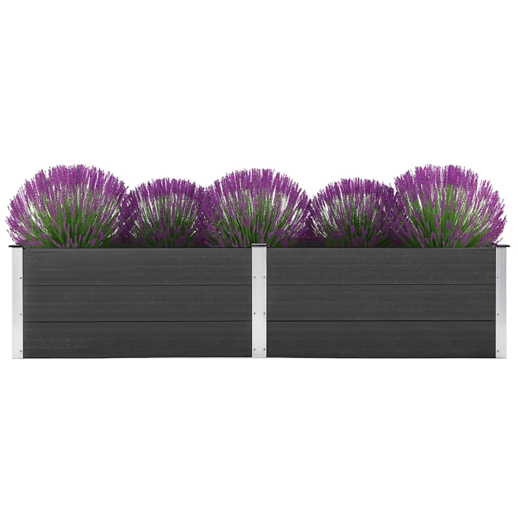 Garden Raised Bed 250 x 100 x 54 cm WPC Grey