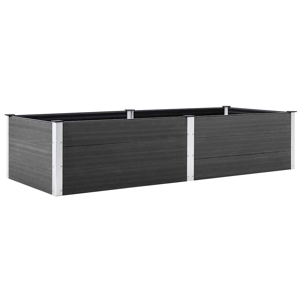 Garden Raised Bed 250 x 100 x 54 cm WPC Grey
