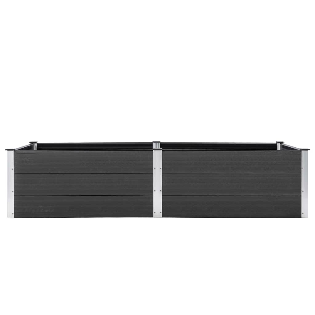Garden Raised Bed 250 x 100 x 54 cm WPC Grey