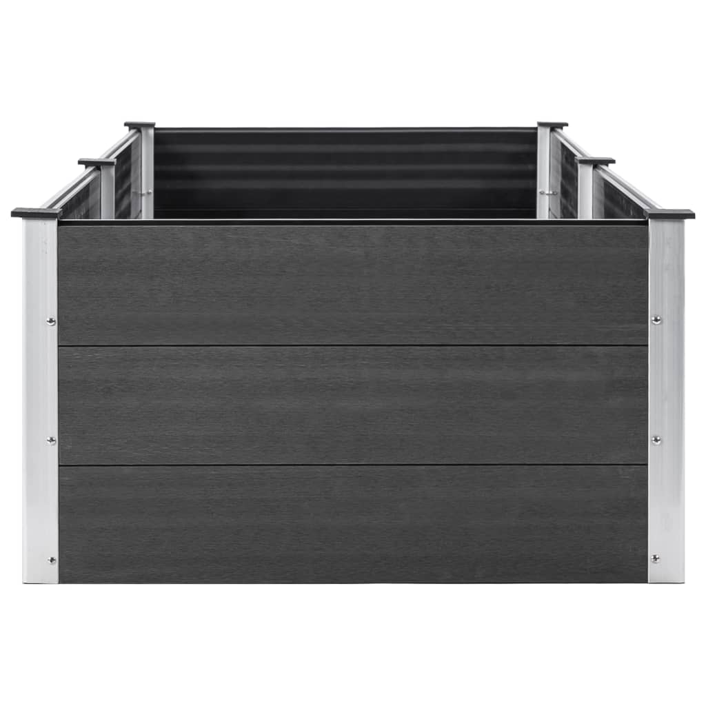 Garden Raised Bed 250 x 100 x 54 cm WPC Grey