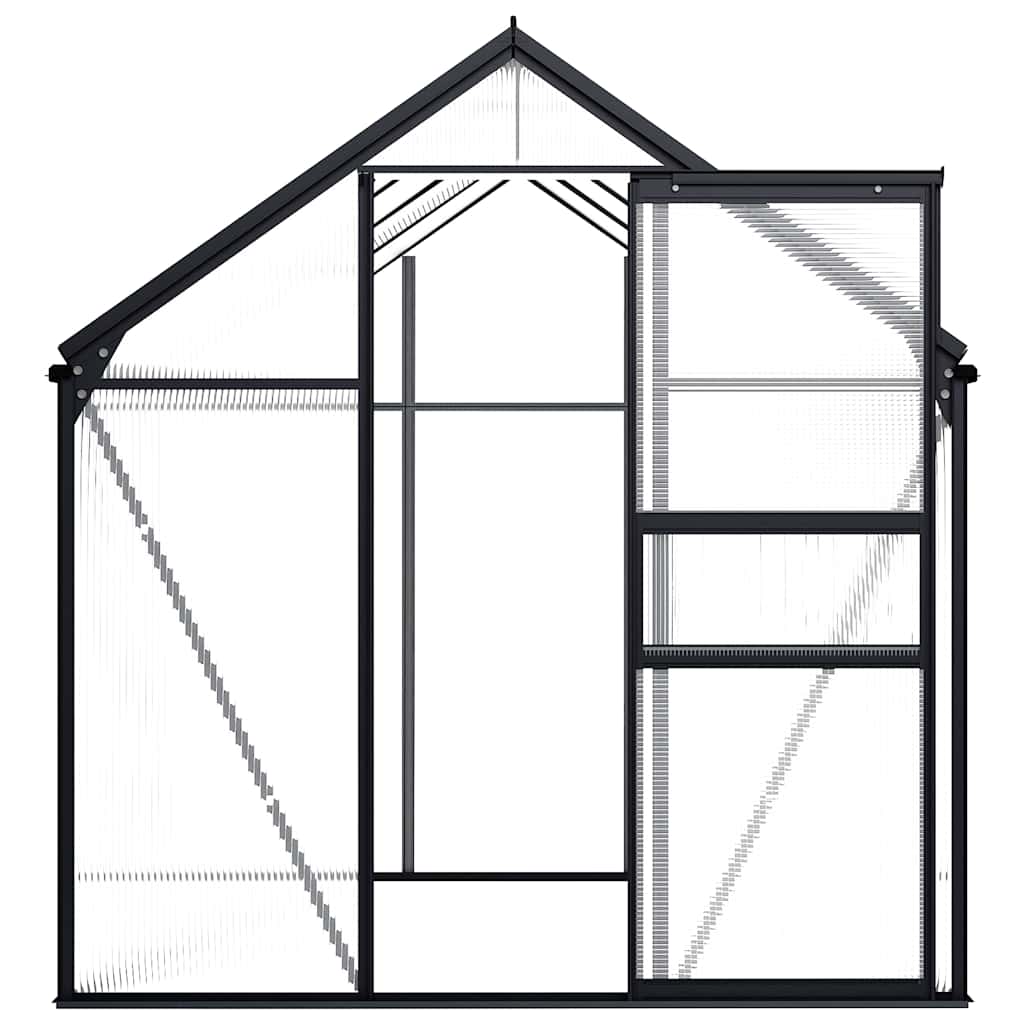 Gewächshaus Anthrazit Aluminium 4,75 m²