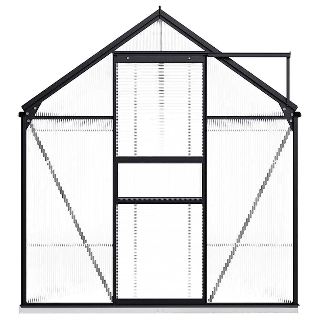 Gewächshaus mit Fundament Anthrazit Aluminium 8,17 m²