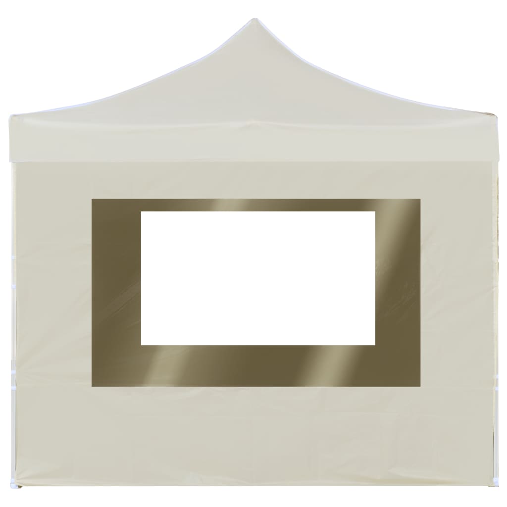 Professional Party Tent Foldable with Walls Aluminum 2×2m Cream