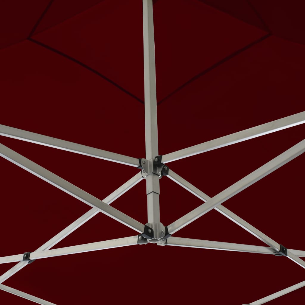 Professional Party Tent Foldable with Walls Aluminium 2×2m Bordeaux Red