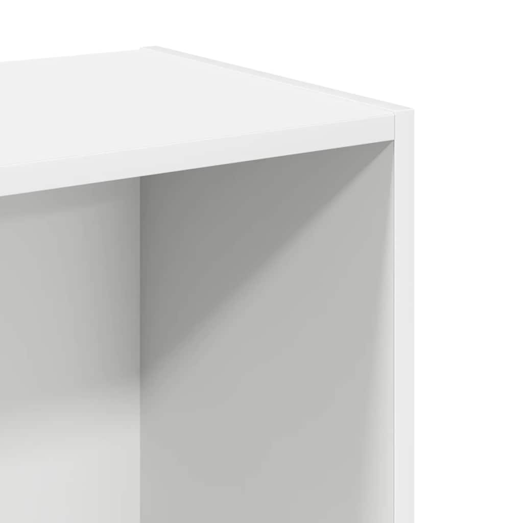 Bücherregal 2 Fächer Weiß 40x30x76,5 cm Holzwerkstoff