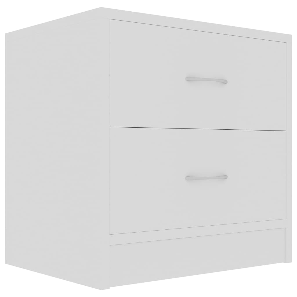 Bedside Table White 40x30x40 cm Wood Material