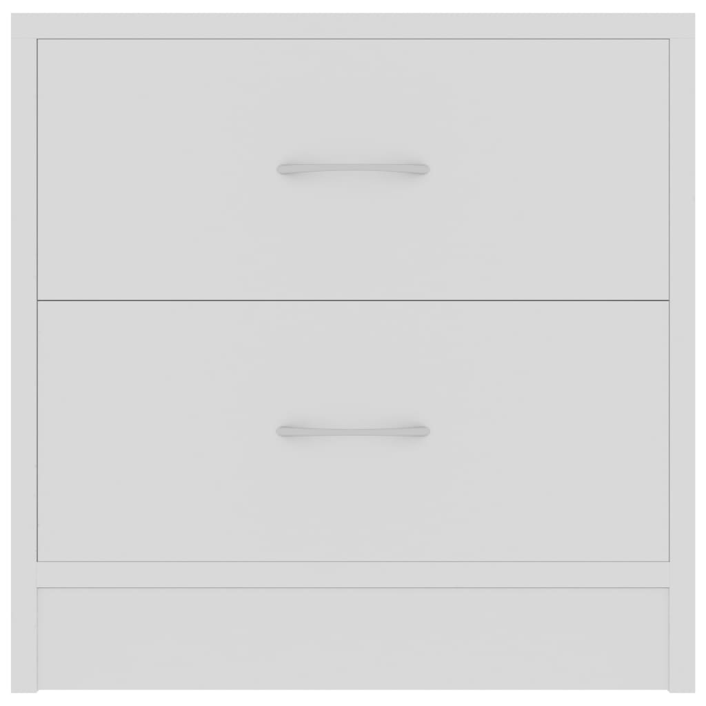 Bedside Table White 40x30x40 cm Wood Material