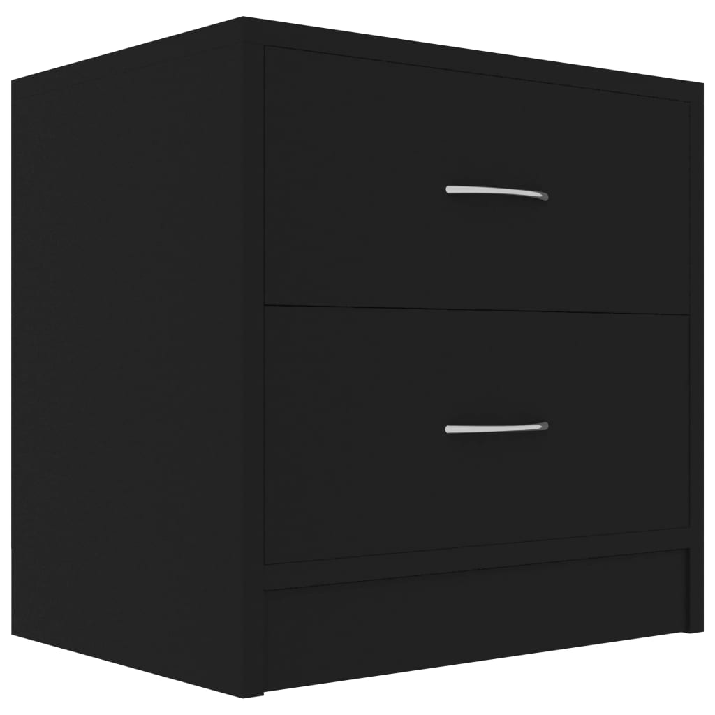 Tables de chevet 2 pcs. Noir 40x30x40 cm en bois