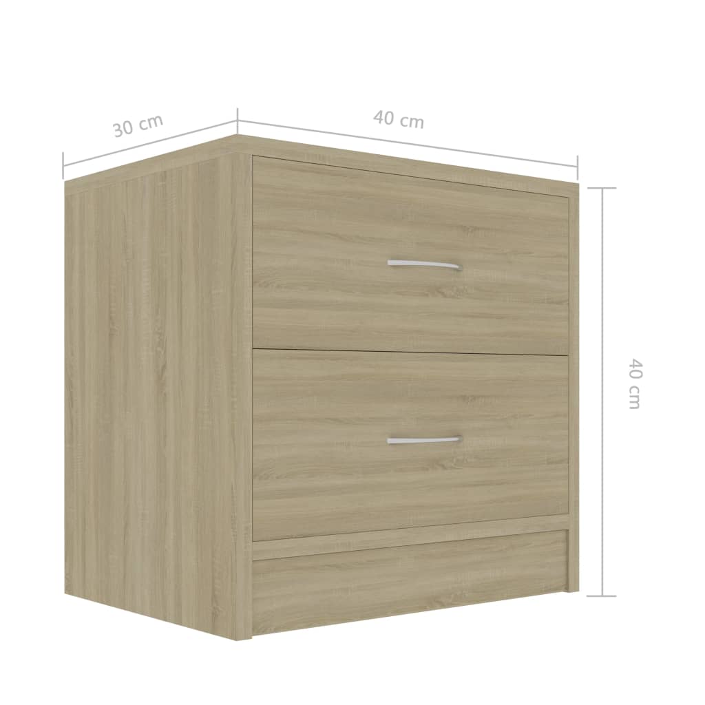 Table de chevet chêne Sonoma 40x30x40 cm en bois