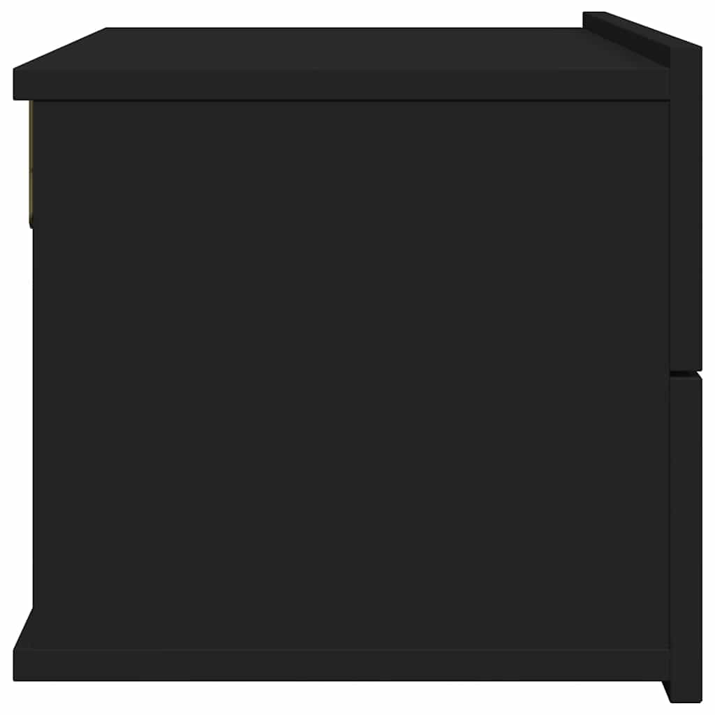 Bedside Table Black 40x30x30 cm Wood Material