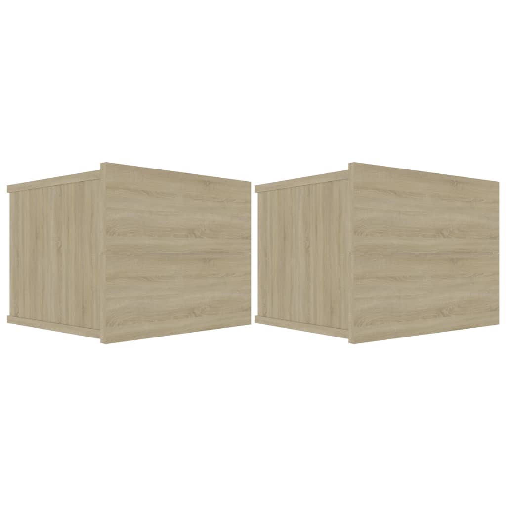 Tables de chevet 2 pcs. Chêne Sonoma 40x30x30 cm matériau bois
