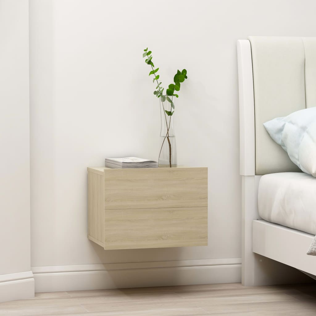 Tables de chevet 2 pcs. Chêne Sonoma 40x30x30 cm matériau bois