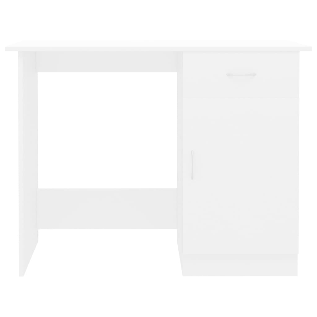 Desk White 100×50×76 cm Wood Material