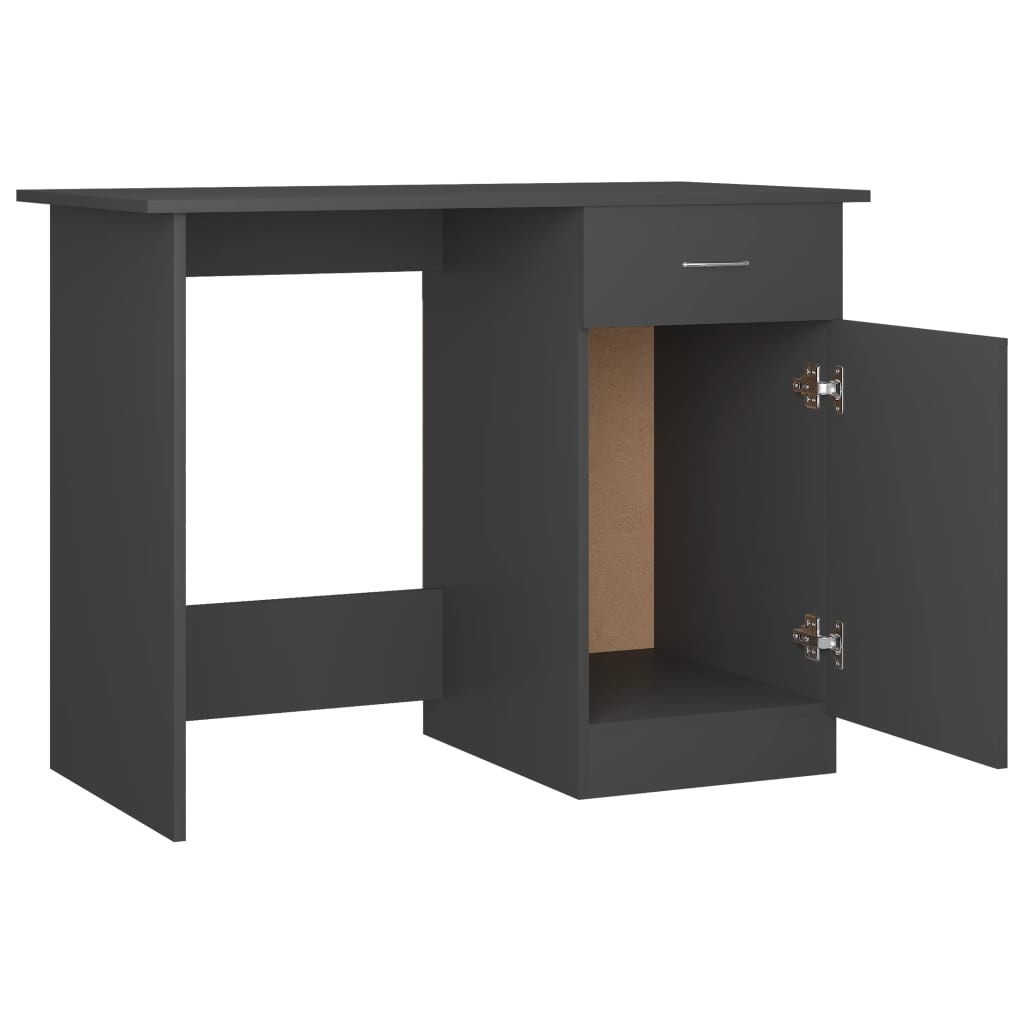 Bureau gris 100x50x76 cm matière bois