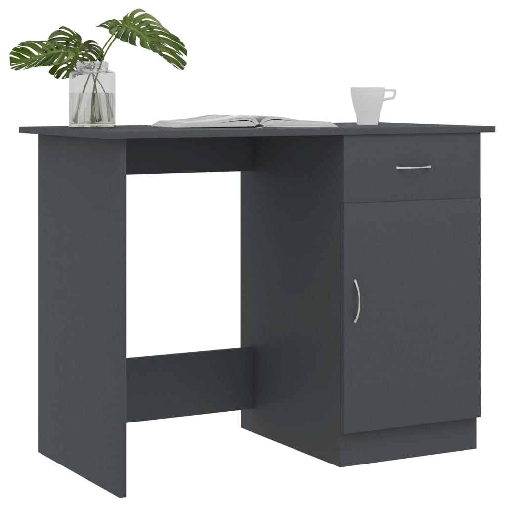 Bureau gris 100x50x76 cm matière bois