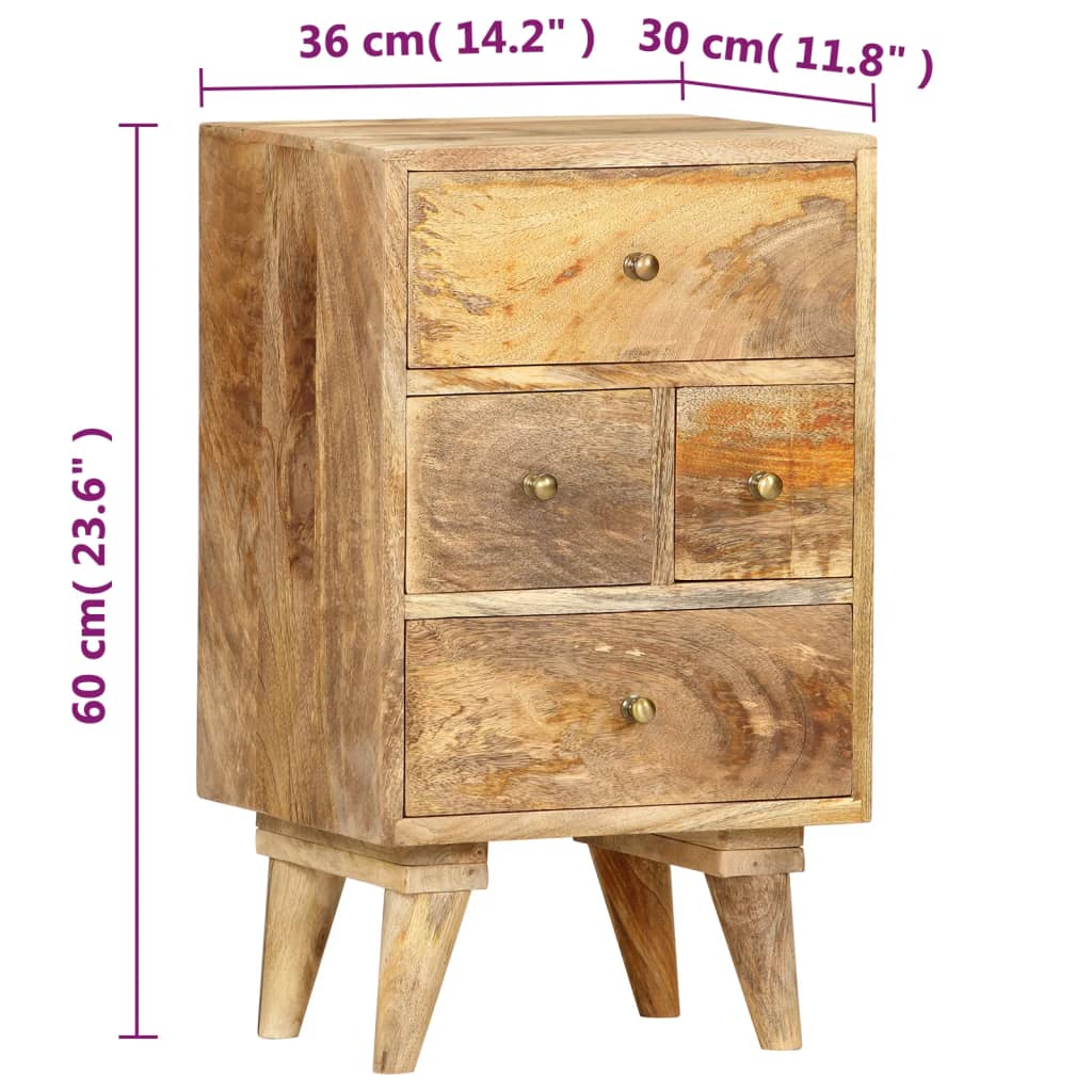 Nachttisch 36x30x60 cm Mango Massivholz