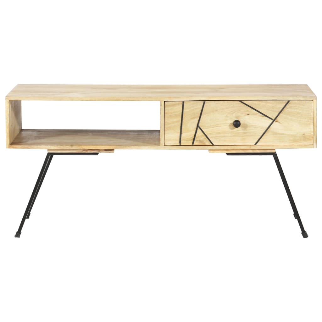 Couchtisch 95×50×42 Massivholz Mango