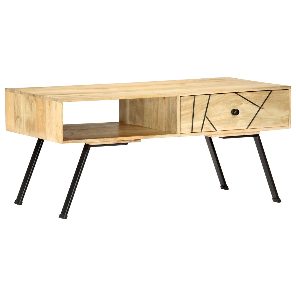 Couchtisch 95×50×42 Massivholz Mango