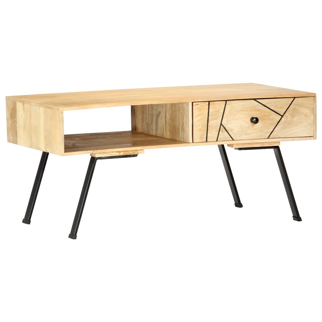 Couchtisch 95×50×42 Massivholz Mango