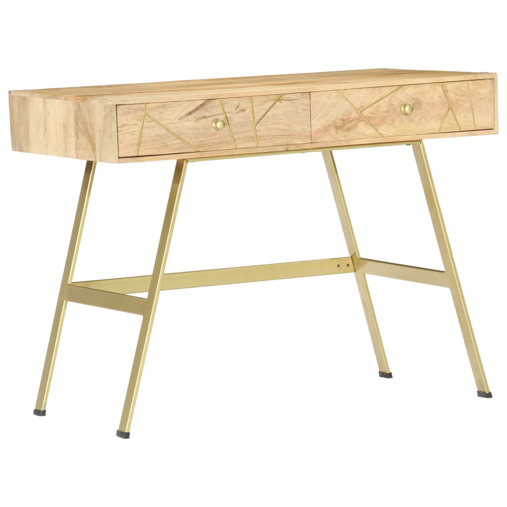 Desk with drawers 100x55x75 cm solid mango wood