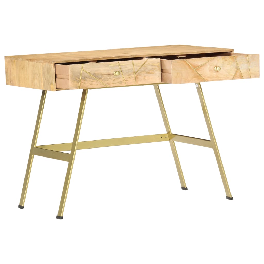 Desk with drawers 100x55x75 cm solid mango wood