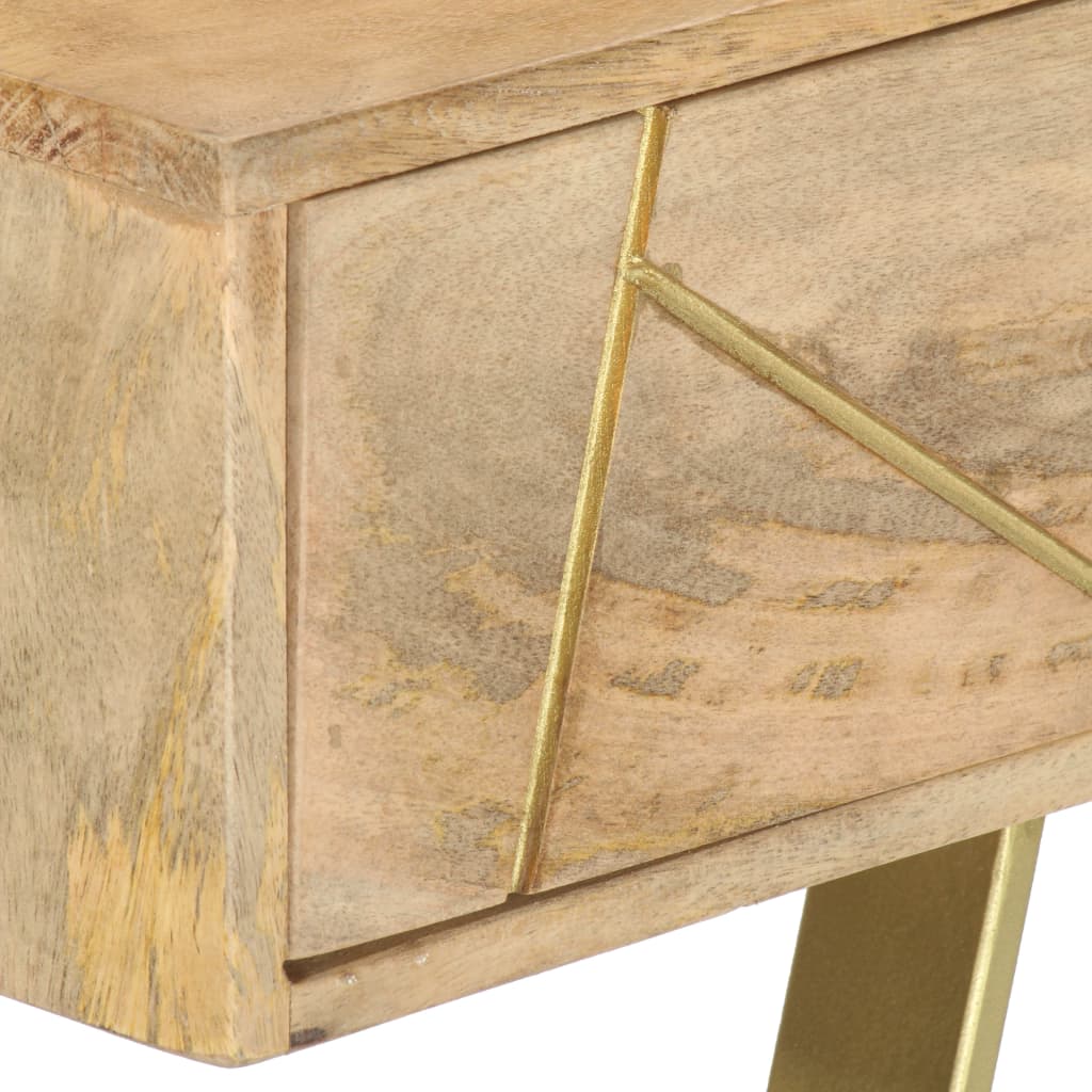 Desk with drawers 100x55x75 cm solid mango wood