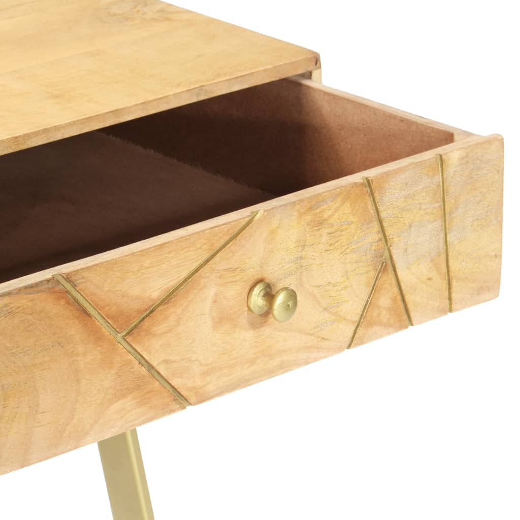 Desk with drawers 100x55x75 cm solid mango wood