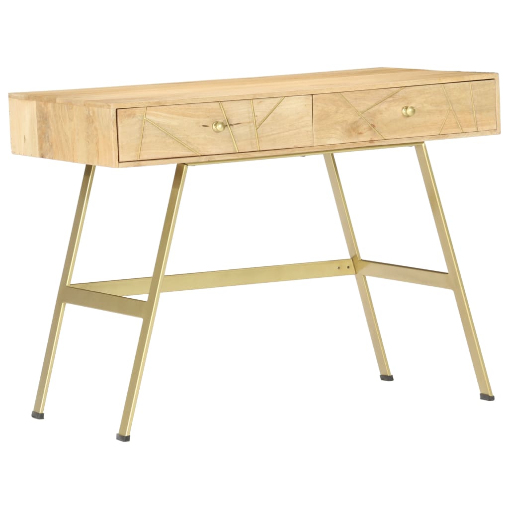 Desk with drawers 100x55x75 cm solid mango wood