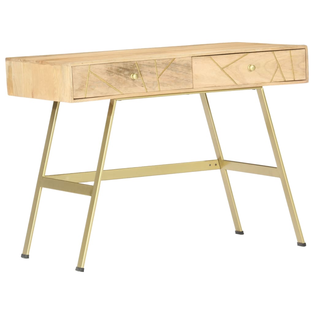 Desk with drawers 100x55x75 cm solid mango wood