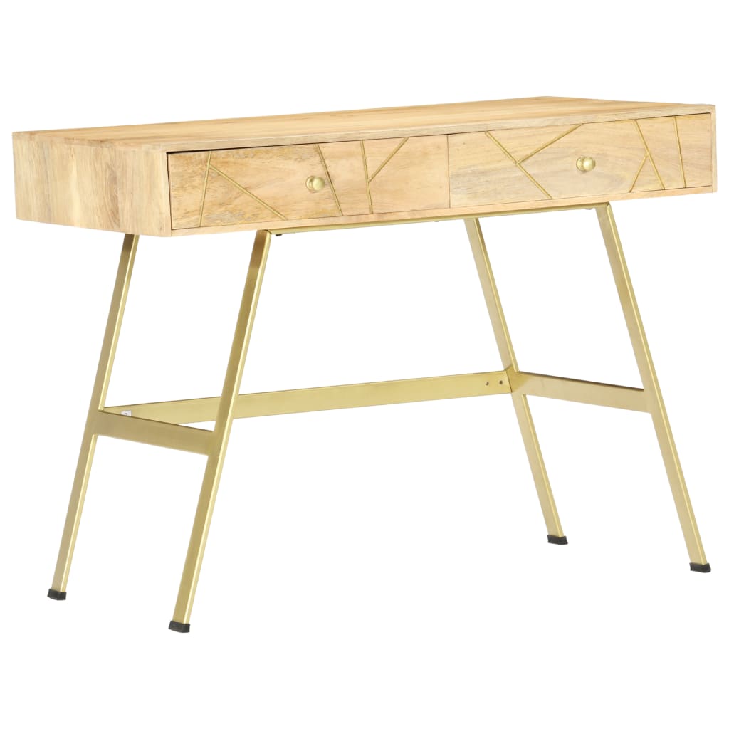 Desk with drawers 100x55x75 cm solid mango wood